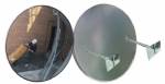 Outdoor Convex Mirror w/ Gal.Metal Back 2 T Bkt, 2